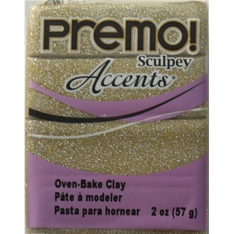 Premo! Accents Yellow Gold Glitter