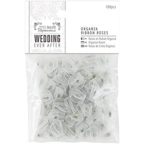 Flores de Organza Plata