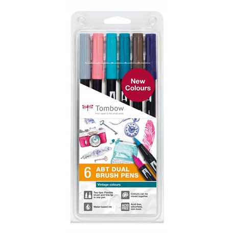 Set 6 rotuladores Tombow Colores Vintage