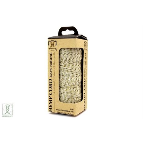 Hemp cord Natural y oro 62.5m