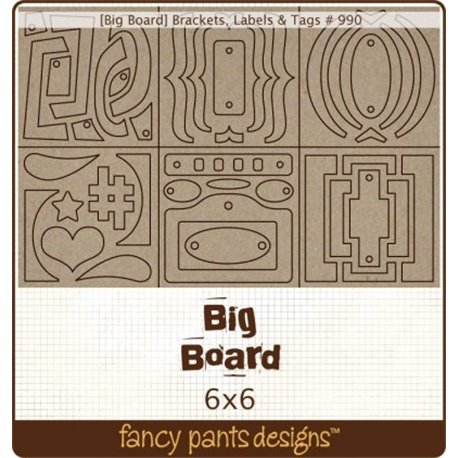 Big Board chipboard brakects, etiquetas y tags