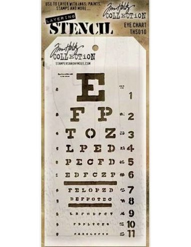 Plantilla Eye Chart Tim Holtz