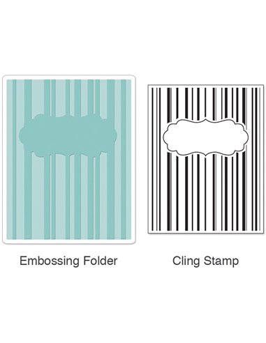 Set Carpeta de Embossing y Sello Stripes Frames