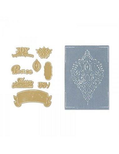 Set Troqueles y Carpetas Embossing Ornament