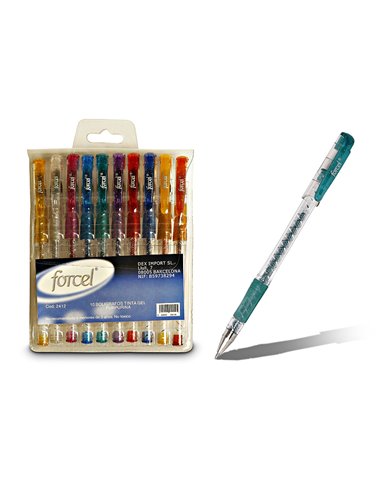 Set Boligrafos Tinta de Gel Purpurina