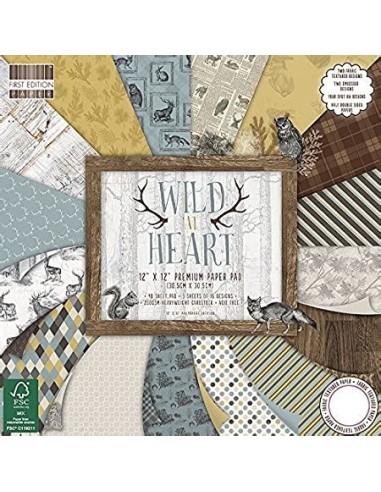 Wild at heart colección de papeles de scrap