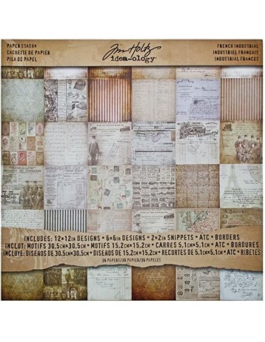 Colección de papeles French Industrial de Tim Holtz