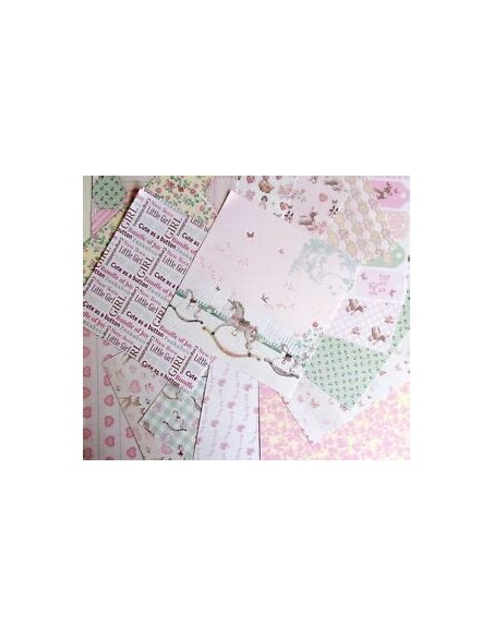 Bloc de papeles de bebe It's a Girl niña 15cm