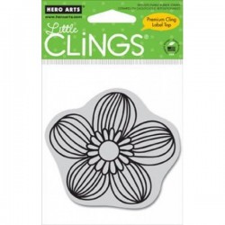 Sellos cling Line Flower