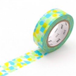 Washi Tape MT Maru Sankaku Shikaku Blue