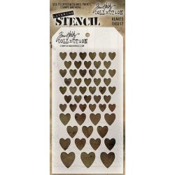 Plantilla Hearts Tim Holtz