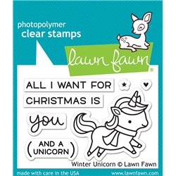 Sellos Lawn Fawn Winter Unicorn